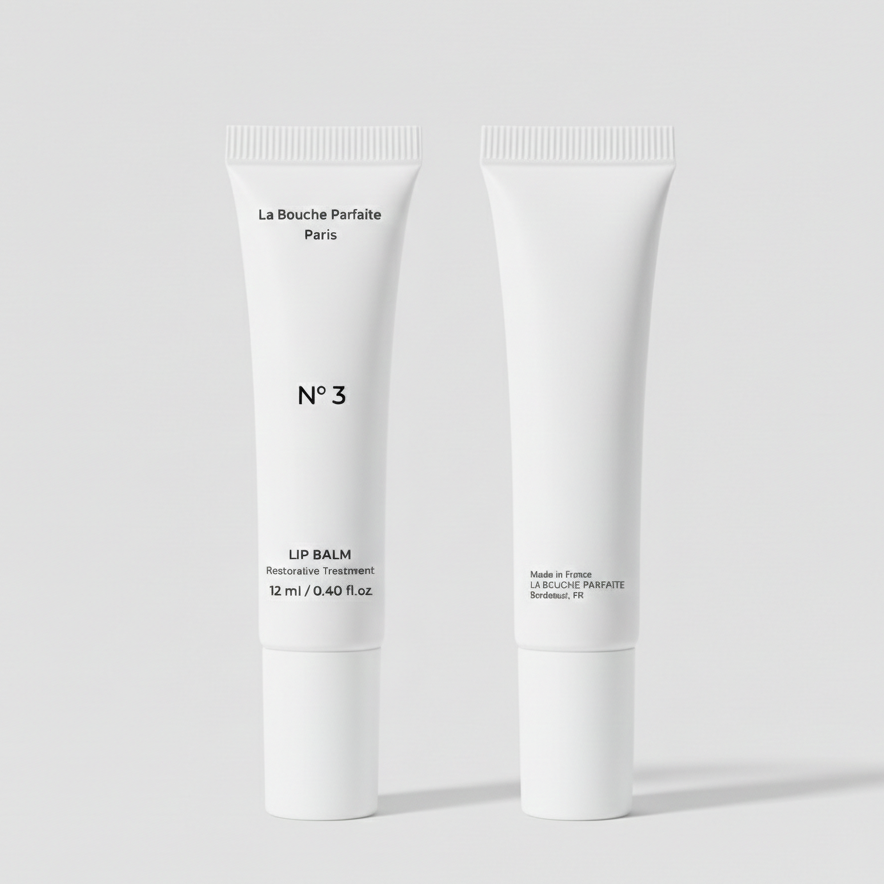 Lip Balm Corrector N°3 – Repairing balm for hyperpigmented lips, deep hydration for glass lips and moisturized rosy lips effect – La Bouche Parfaite Paris | Baume Correcteur Lèvres N°3 – Baume réparateur lèvres hyperpigmentées, hydratation intense pour des lèvres mouillées lumineuses et des lèvres roses hydratées