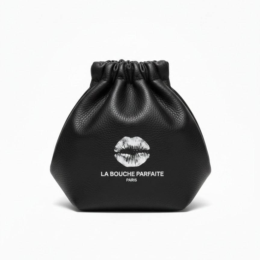 The Clément Pouch – Black leather pouch for the Essential 5 lip correction protocol – La Bouche Parfaite