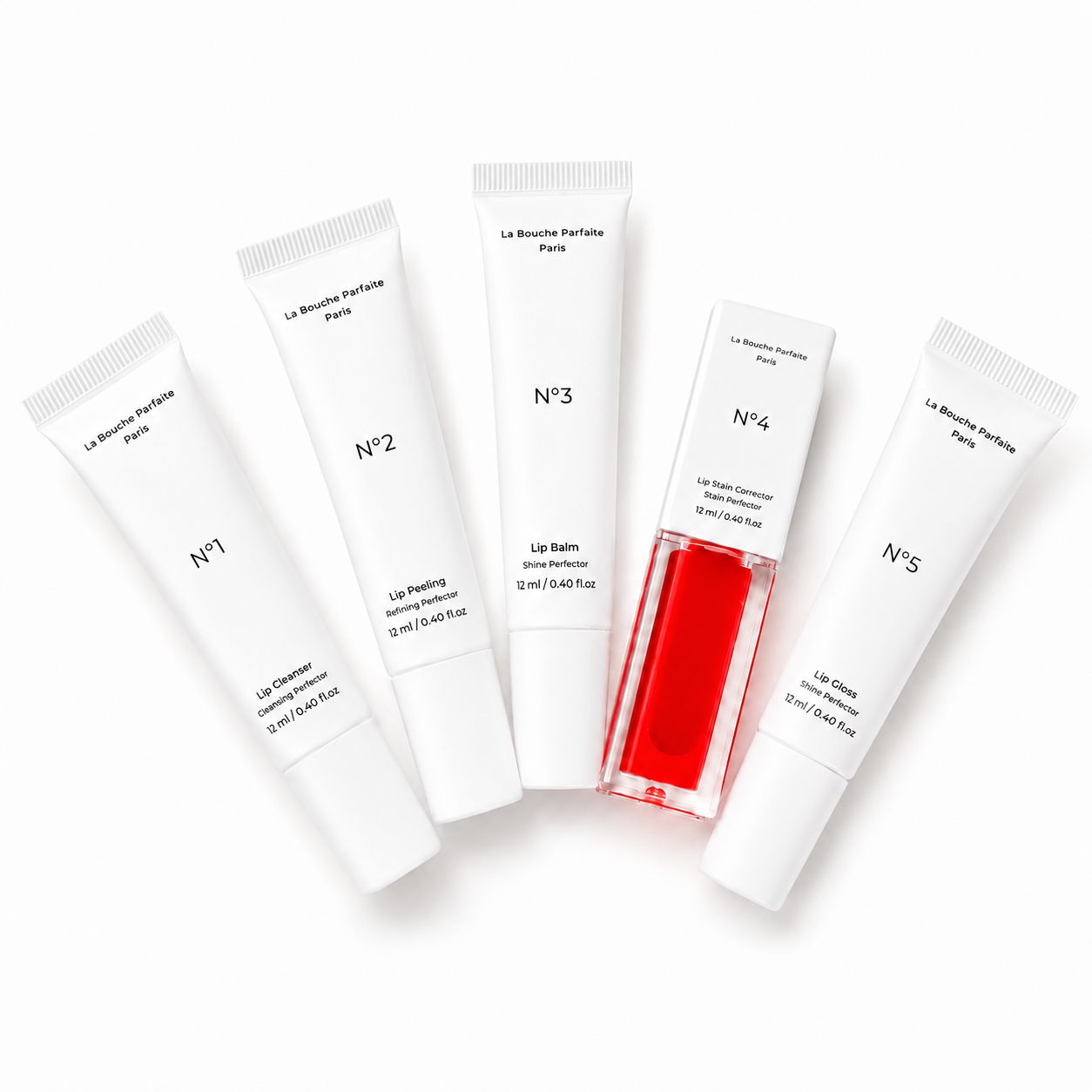 Essential 5 Complete Set – Full lip hyperpigmentation corrective protocol, 5 corrective lip treatments – La Bouche Parfaite
